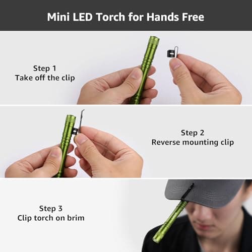 Lepro LED Torch Battery Powered, 2 Pack Pen Torches with Clip, Pocket Sized — view 6