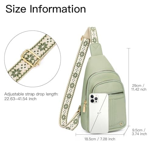 GAEKEAO Sling Bag for Women Crossbody Bags Fanny Pack Cross Body Bags Vegan Leather Chest Bag Travel Shoulder Belt Purse Backpack Gifts — view 3