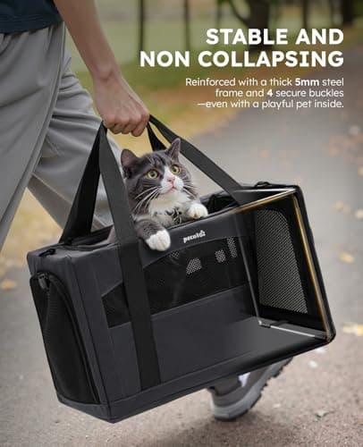 pecute Cat Carrier with Scientific Hidden Partition, Dark Grey — view 2