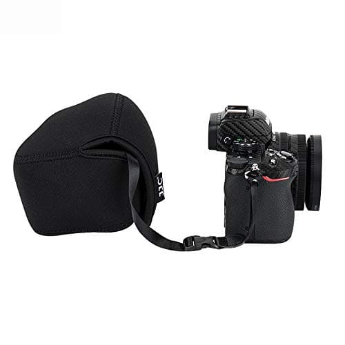 JJC Neoprene Camera Case for Sony a6700 ZV-E1+16-50mm F3.5-5.6, Camera Travel Pouch Protective Bag for Canon EOS R50 R100+RF-S 18-45mm F4.5-6.3 RF 50mm F1.8 for Fuji X-S20 X-S10+15-45mm Lens (Black) — view 5