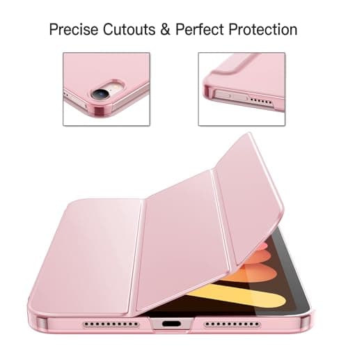 JETech Case for iPad mini A17 Pro/6th Gen (2024/2021), Pink — view 3
