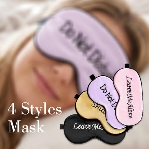 4 PCS Sleeping Eye Mask, Adjustable Soft Silk Eye Mask for Sleeping — view 4