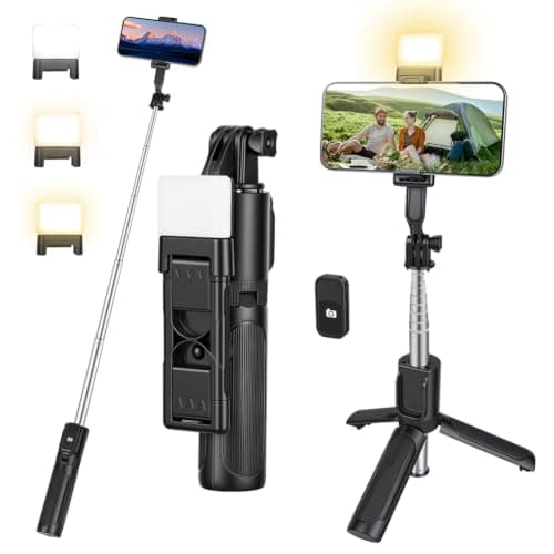 Adiwo 70cm Mobile Phone Tripods, 3 in 1 Portable Travel Phone Holder
