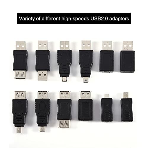 Pissente USB 2.0 Adapter Set, 12 Pack OTG Function — view 4