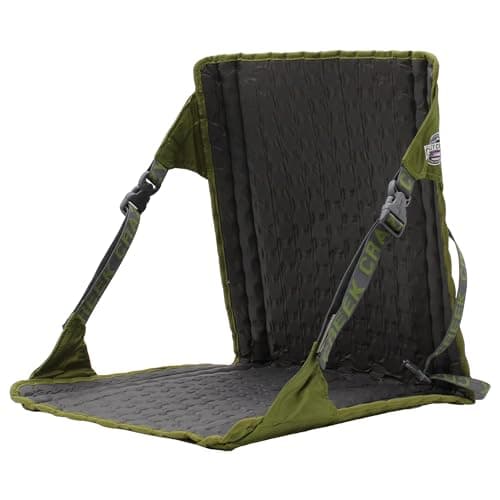 Crazy Creek HEX 2.0 Original Chair for Camping, Stadium Seating & More, Comfort on All Terrains, Adjustable Straps, Compact Design, Water-Resistant,Olive/Slate — view 3