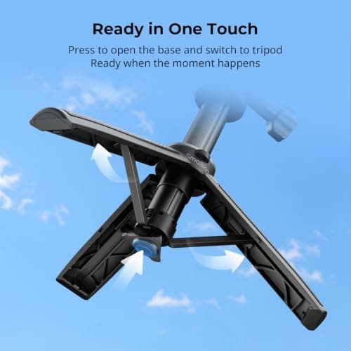 SMALLRIG One-Touch Open Action Camera Selfie Stick Tripod, 5.2-12in — view 2
