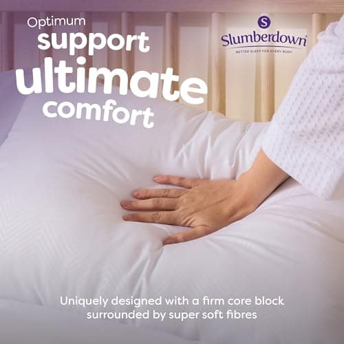 Slumberdown Super Support Pillows 4 Pack - Firm Pillow for Side Sleepers — view 2