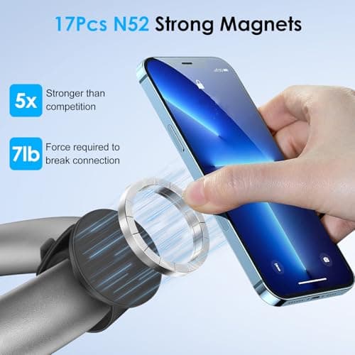 EEEKit Magnetic Gym Phone Holder: Indoor Bike Handlebar Holder Phone Mount — view 3