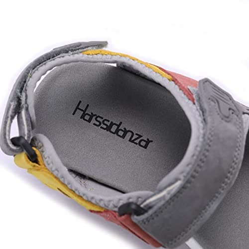Harssidanzar Women's Sports Hiking Sandals Adjustable Strap Leather Sandals For Women Outdoor Sports Sandals Walking SL256UK,Tan Grey,Size 4 UK — view 4