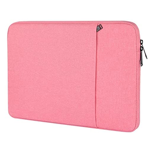 Chelory 17.3 17.5 Inch Laptop Sleeve Compatible for 17.3 17.5" HP Dell Lenovo Asus Acer Notebook Ultrabook Chromebook, Computer Shockproof Protective Cover Bag Carrying Case Handbag with Pocket, Pink — view 2