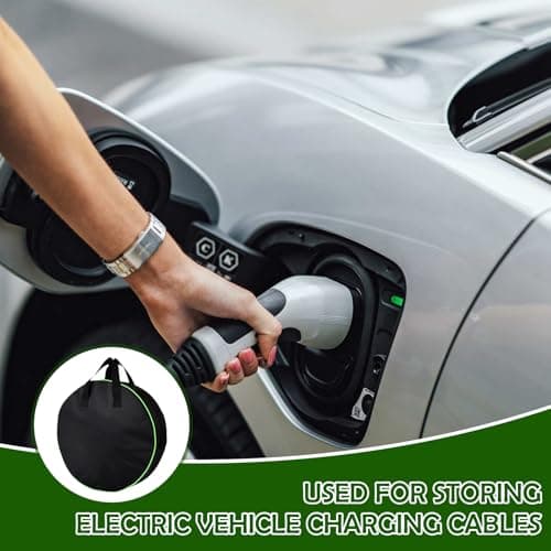 Solvio 2 Pack EV Charging Cable Bag (40x13cm & 37x10cm), Waterproof Oxford Portable Storage Bag for Electric Car Leads, Caravan, Campervan, Hose Pipe, Cables, Car Accessories & Garden Tools — view 4