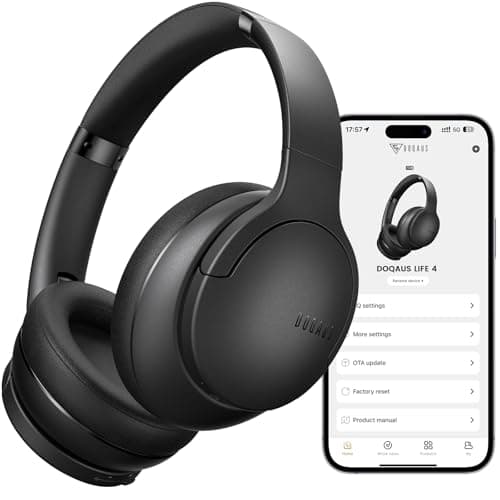 DOQAUS Bluetooth Headphones Over Ear, Headphones Wireless, APP Control