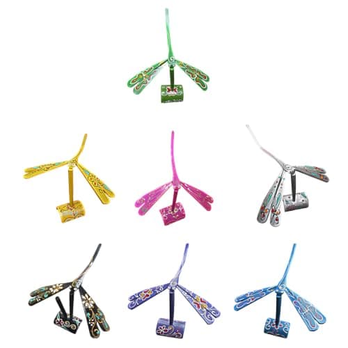 Ksikdeg Colorful Print Wooden Dragonflies Balance Toy for Kids, Silver — view 6