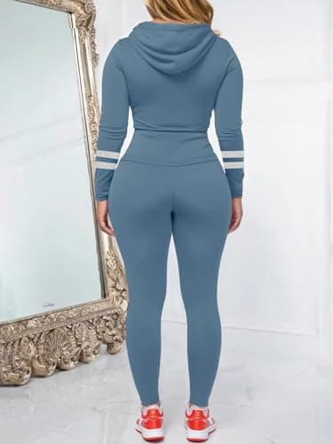 STOLKISS Women 2 Piece Outfits Workout Sets Bodycon Tracksuits Jogger Set — view 5