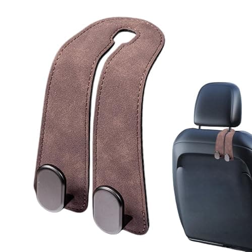 Purse Hook for Car - Double Metal Universal PU Leather Organizers | Car Seat Hooks | for Travel Road Trip Daily Driving Summer Camping Commute Picnic Vacation Outdoor Business — view 6