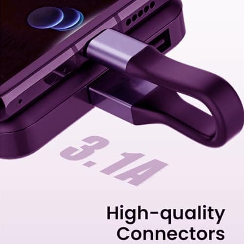 SAMERIO Keychain Charger USB to iOS Short Charging Cable Portable Travel Fast Charging Cord — view 2