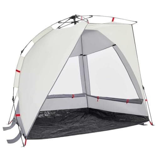YunCangg Beach Tent 2 Person Grey 190T Polyester Waterproof with Quick Release System, Lightweight Camping Tent for Outdoor, Beach, Festival, Windproof, Foldable, with Carry Bag and Pegs — view 3