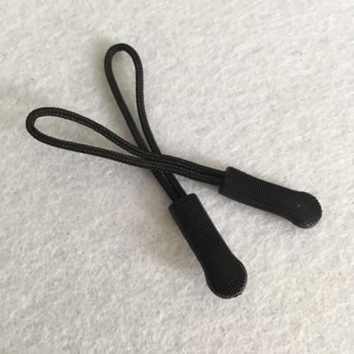 Black Zipper Pull Tabs 20 Pack for Coat, Backpack, Handbag — view 3