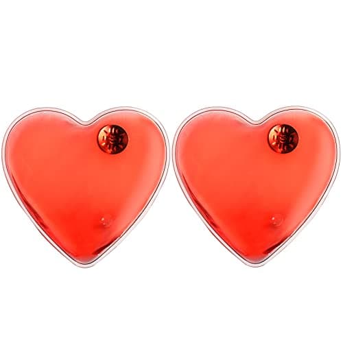 Vicloon Reusable Hand Warmers, 2PCS Instant Hand Warmers, Red Reusable Gel Click Heat Pads for Cold Hands Heat Pads Pocket Warmers