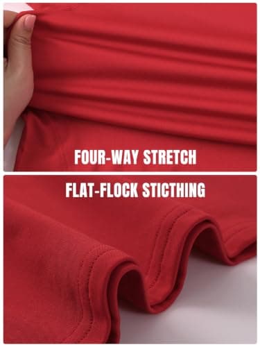 Hotfiary Kids Boys Thermal Base Layer Set Football Skin, Red, 8-9Y — view 4