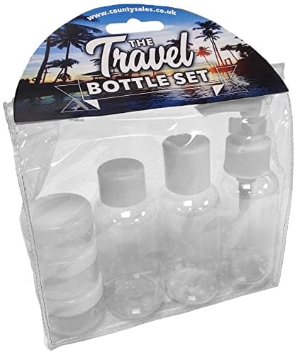 County 7 Piece Travel Bottle Set - Flight Holiday Set Airline Approved - 1 Pack