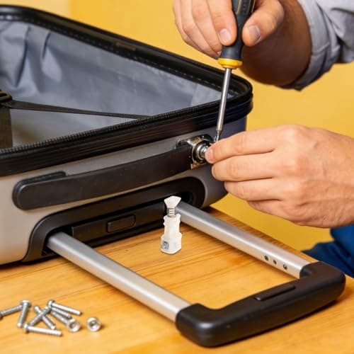 Zerodeko 2pcs Luggage Handle Locking Clips Replacement Set for Suitcase Repair, PVC Material with Reliable Stability and Enhanced Security, Suitable for Travel Luggage Maintenance — view 6