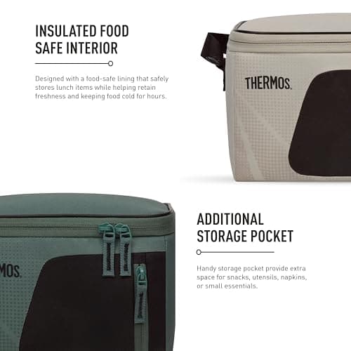 Thermos Radiance 4.5L Insulated Lunch Bag Rock Cap Green – Compact Cool Bag for Work & School, Leak-Resistant Food-Safe Lining, Isotec™ Insulation Keeps Food Cold for Hours, Storage Pockets — view 5