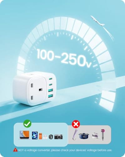 LENCENT Worldwide Travel Adapter Set Type B,E,F,D,I,L,M Universal Adapter — view 5