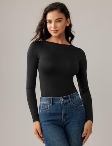 Harlamvar Women's Thermal Tops Crew Neck Long Sleeve Soft Warm Base Layer — view 2