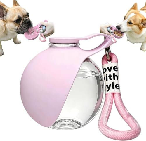 2‑in‑1 Portable Dog Water Bottle, 285ml Leak‑Proof Pet Drink Dispenser