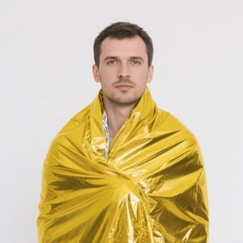 RLXMARTD 4 PCS Extra Large Size Emergency Foil Blanket,Rescue blankets, 210 x 160 cm,Survival Blankets for Marathon,Outdoor,Hiking, Survival or First Aid — view 2