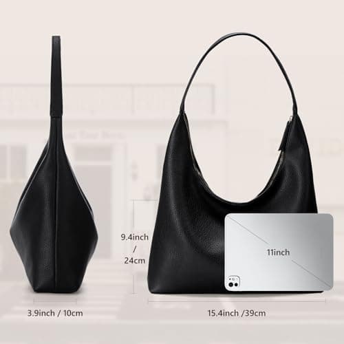 WantGor Large Tote Bag for Women, Vegan Leather Shoulder Purses — view 4