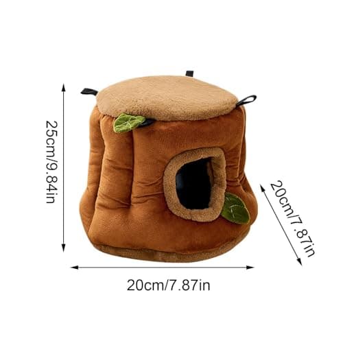 Hamster House: Thickened Padded Heat Retention, Flannel Hideaway 25x20x20cm, Windproof Structure Small Pet Tent Cabin with Case for — view 5