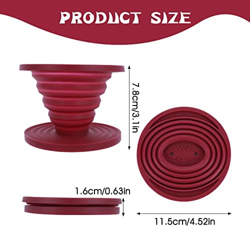 Prasacco Pour Over Coffee Dripper Foldable Travel Pour Over Coffee Maker — view 2