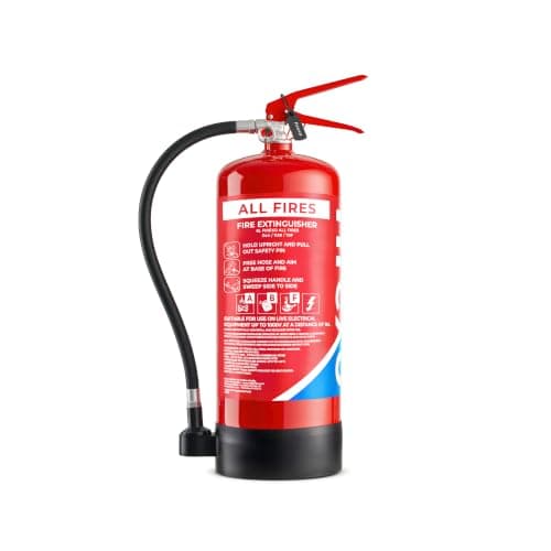 Firexo All in One Fire Extinguisher (6 Litre / 6 kg) - Multipurpose Extinguisher for All Fires inc. Li-ion Battery Fires! - Safety & Emergency Equipment for Home, Kitchen, Fireplace, Grill, Caravan