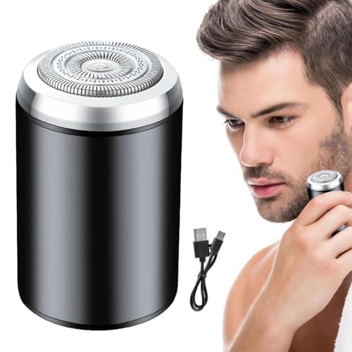 Sopamis Minis Electric Shaver | Portable Pocket Travel Razor | USB Rechargeable Waterproof Beard Trimmer for Men | Rotary Shaver for Adults