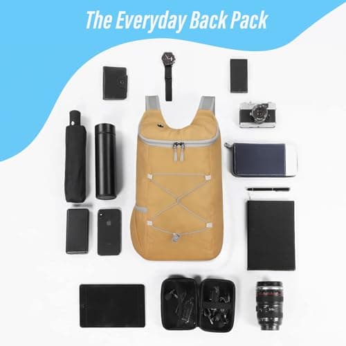 Sahunfri 2 Pcs Ultra Lightweight Backpack with Headphone Jack, Foldable Backpack Water Resistant Travel Rucksack, Multi-Functional Backpacks for Men Women — view 4