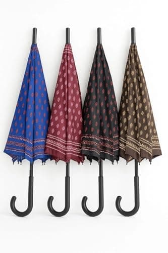 onestopbuys Umbrella Large Automatic Open Water Resistant Golf Umbrella Men Women 10 RIBS (Brown) — view 2