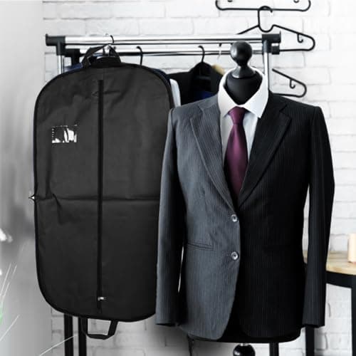 Hoesh UK - Black 44" Waterproof Mens Suit Garment Protection Carrier - clothes bags, suit bag for men, travel garment bags, suit covers, moth proof garment bags, suit carriers for men for travel — view 4