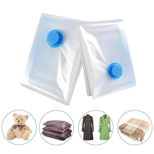Vacuum Bags Extra Large for Duvets, Pack of 2, 100 x 130 cm Storage Bags, Reusable Clothes Bags, Travel Vacuum Bags for Clothes, Bedding, Clothes, Pillows (2) — view 5