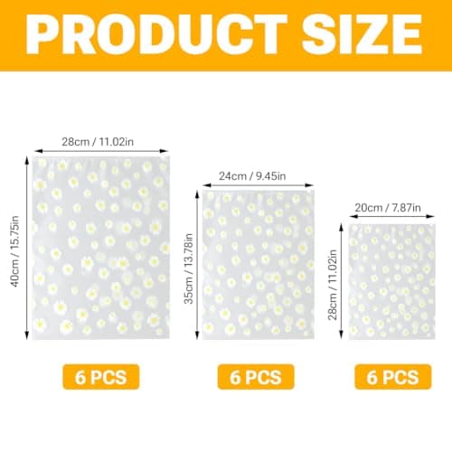 18Pcs Reusable Ziplock Bags, Storage Bags for Clothes, Travel Shoes Organiser Pouches, Waterproof Zip Lock Bags, 3 Sizes — view 2