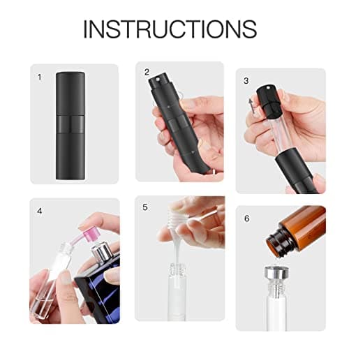 Toureal Travel Perfume Atomiser Refillable, 20ml Spray Bottle,Silver — view 4