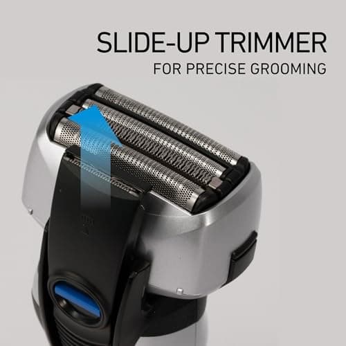 Panasonic ES-RF31 Premium Wet and Dry 4-Blade Electric Shaver for Men with Flexible Pivoting Head, Silver, UK 2 Pin Plug — view 5