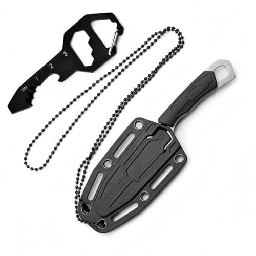 2 in 1 Multi Tool EDC Fixed Pocket K109 Knife Mini Portable Multifunctional Cutter Tool Camping Essentials Accessories with Bottle Openers Wrench Gifts