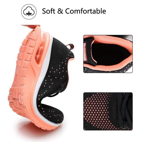 FLARUT Women Trainers Athletic Running Shoes Breathable Sport Walking Sneakers Lightweight Tennis Shoes(Orange,36) — view 6