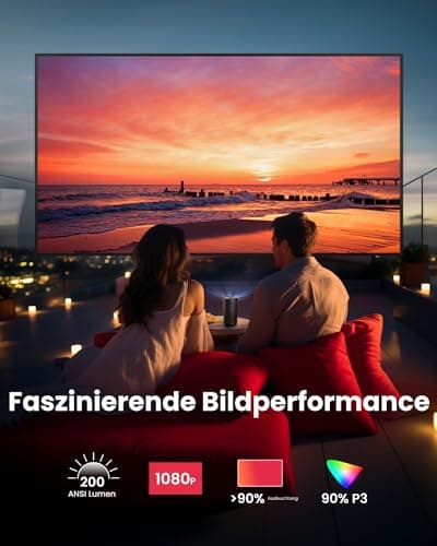 NEBULA Capsule 3 1080p Mini Projector, Smart 200 ANSI-Lumen Portable Projector with Official Google TV, Built-In Netflix, 120-Inch Picture, Built-In Battery(Renewed) — view 3
