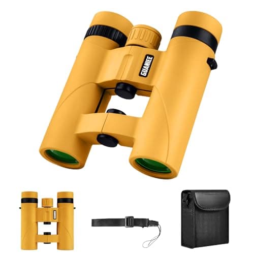 10x25 Binoculars for Adults Mini Pocket Compact Binoculars Waterproof Small Binocular for Bird Watching Travel Stargazing Outdoor Sports Orange