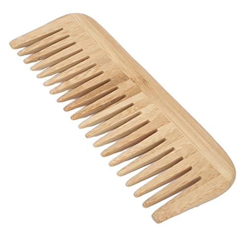 AMONIDA Wide Tooth Bamboo Comb Safety Hair Comb for Women Lightweight and Portable Wide Tooth for Home Travel — view 5