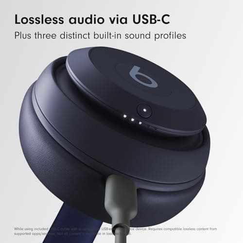 Beats Studio Pro – Wireless Bluetooth Noise Cancelling Headphones – Personalised Spatial Audio, USB-C Lossless Audio, Apple & Android Compatibility, Up to 40 Hours Battery Life – Navy — view 6