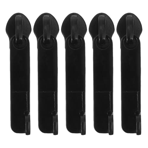 HORIALENCE 5pcs Suitcase Zipper Pull Replacement - Double Layer Anti Theft Head Tab Explosion-Proof Repair Kit - Metal Slider with Lock Hole for Luggage